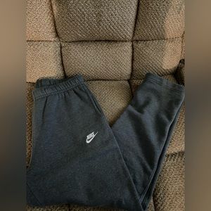 Dark gray Nike hoodie and sweatpants